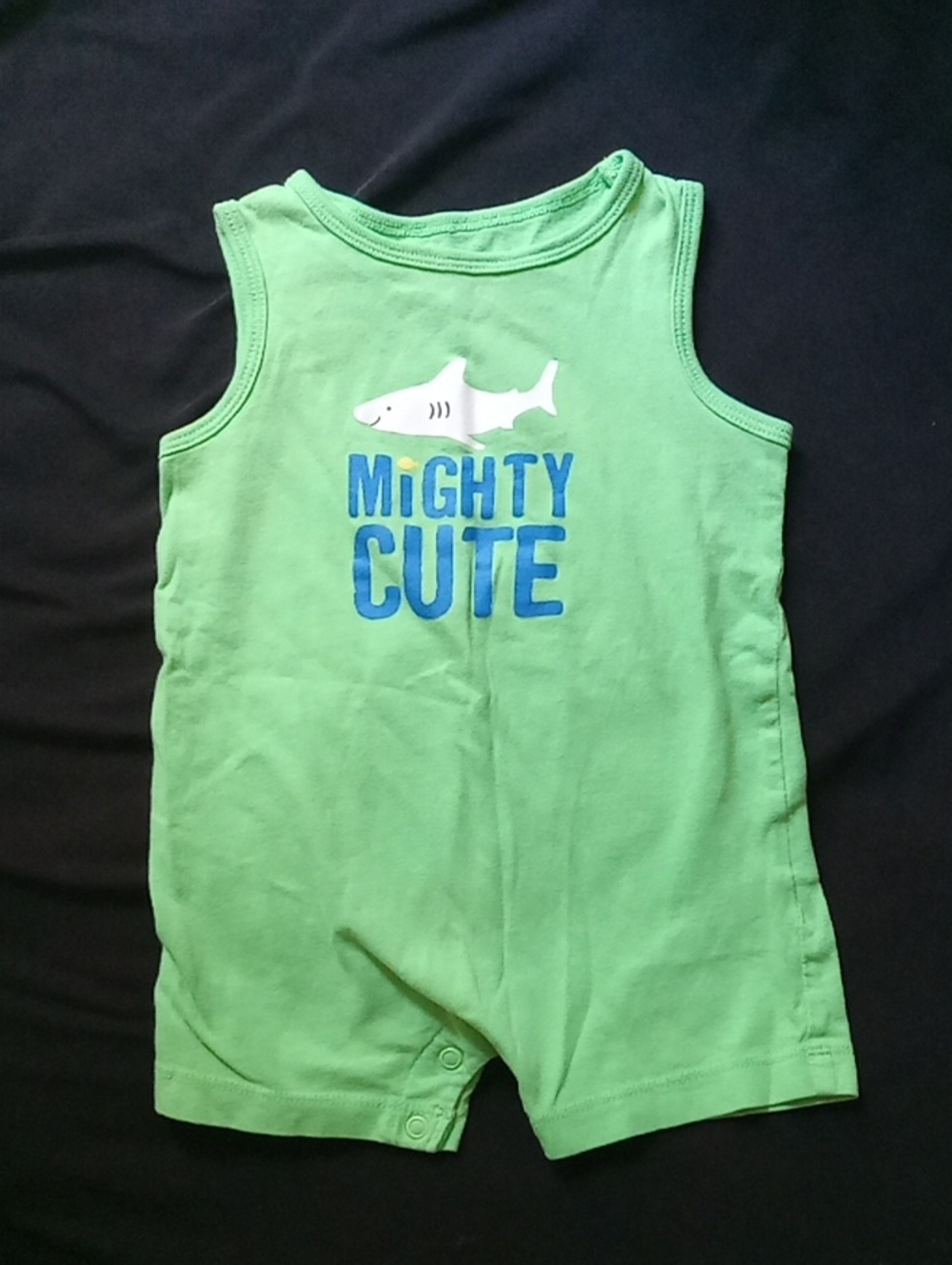 Carter's Green 'Mighty Cute' Shark One-Piece